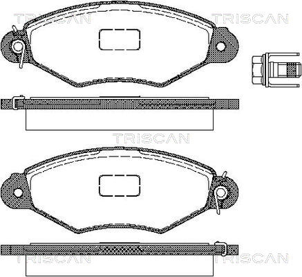 TRISCAN 8110 28010 Bromsbeläggssats, parperingsbroms