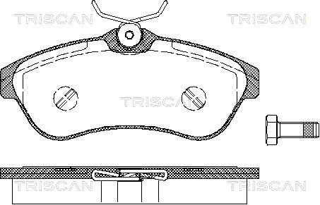 TRISCAN 8110 28027 Bromsbeläggssats, skivbroms