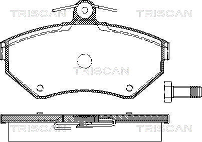 TRISCAN 8110 29010 Bromsbeläggssats, skivbroms