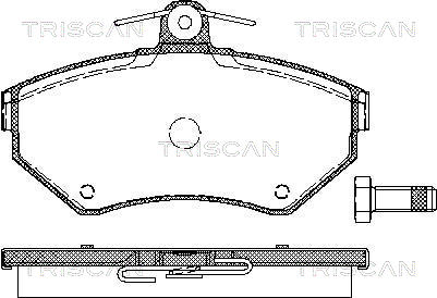 TRISCAN 8110 29012 Bromsbeläggssats, skivbroms