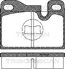 TRISCAN 8110 29158 Bromsbeläggssats, skivbroms