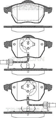 TRISCAN 8110 29166 Bromsbeläggssats, parperingsbroms