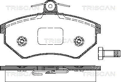 TRISCAN 8110 29986 Bromsbeläggssats, skivbroms