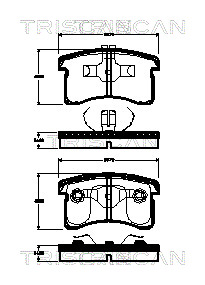 TRISCAN 8110 41007 Bromsbeläggssats, skivbroms