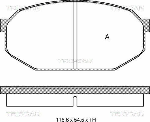 TRISCAN 8110 42012 Bromsbeläggssats, skivbroms