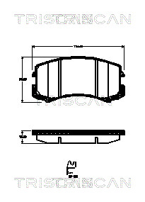 TRISCAN 8110 42025 Bromsbeläggssats, skivbroms