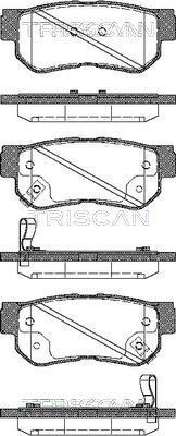 TRISCAN 8110 43022 Bromsbeläggssats, parperingsbroms