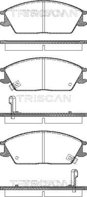 TRISCAN 8110 43182 Bromsbeläggssats, skivbroms