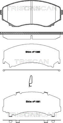 TRISCAN 8110 50022 Bromsbeläggssats, skivbroms