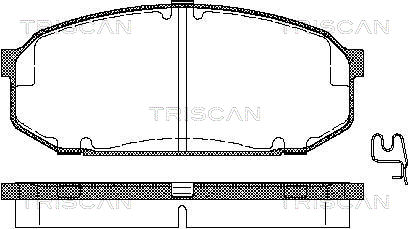 TRISCAN 8110 50187 Bromsbeläggssats, skivbroms