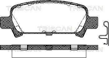 TRISCAN 8110 68174 Bromsbeläggssats, skivbroms