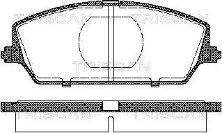 TRISCAN 8110 69009 Bromsbeläggssats, skivbroms