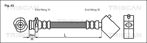 TRISCAN 8150 14104 Bromsslang