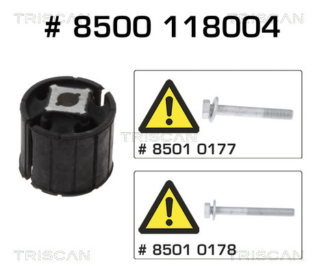 TRISCAN 8500 118004 Upphängning, axelstomme