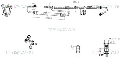 TRISCAN 8516 11012 Hydraulikschlauch, Lenkung