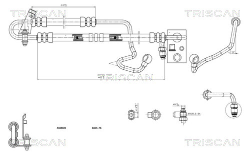 TRISCAN 8516 11013 Hydraulikschlauch, Lenkung