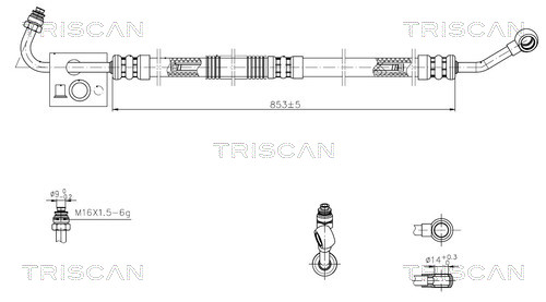 TRISCAN 8516 11020 Hydraulikschlauch, Lenkung