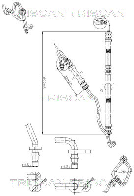 TRISCAN 8516 23001 Hydraulikschlauch, Lenkung