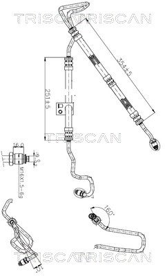 TRISCAN 8516 23002 Hydraulikschlauch, Lenkung