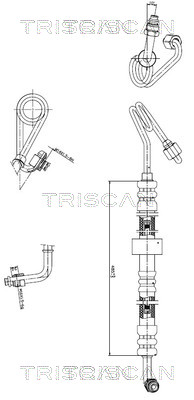 TRISCAN 8516 23007 Hydraulikschlauch, Lenkung