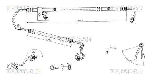 TRISCAN 8516 23011 Hydraulikschlauch, Lenkung