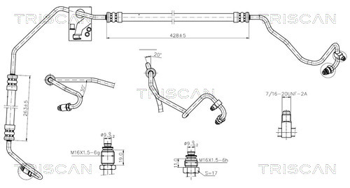 TRISCAN 8516 25002 Hydraulikschlauch, Lenkung