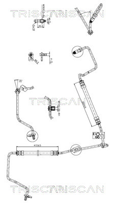 TRISCAN 8516 28012 Hydraulikschlauch, Lenkung