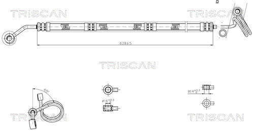 TRISCAN 8516 29015 Hydraulikschlauch, Lenkung