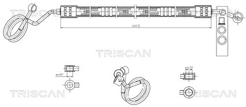 TRISCAN 8516 29032 Hydraulikschlauch, Lenkung