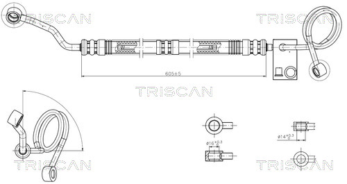 TRISCAN 8516 29036 Hydraulikschlauch, Lenkung