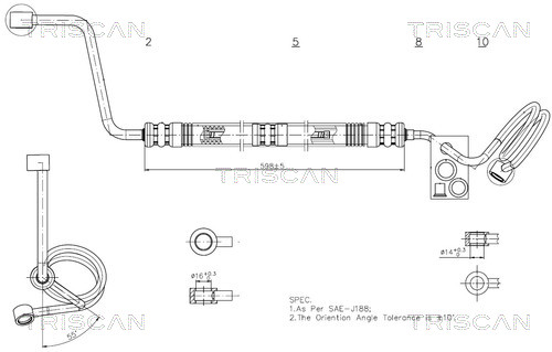 TRISCAN 8516 29037 Hydraulikschlauch, Lenkung