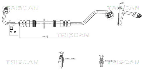 TRISCAN 8516 29044 Hydraulikschlauch, Lenkung