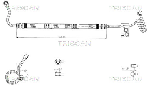 TRISCAN 8516 29048 Hydraulikschlauch, Lenkung