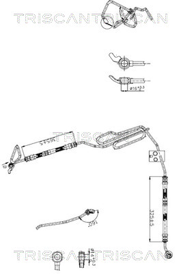 TRISCAN 8516 29051 Hydraulikschlauch, Lenkung