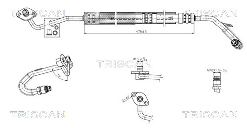 TRISCAN 8516 29061 Hydraulikschlauch, Lenkung