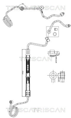 TRISCAN 8516 29081 Hydraulikschlauch, Lenkung