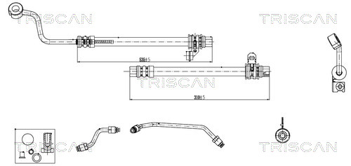 TRISCAN 8516 43004 Hydraulikschlauch, Lenkung