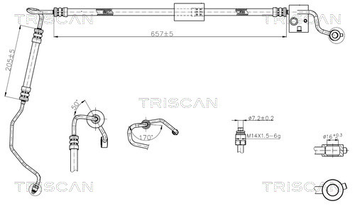TRISCAN 8516 43008 Hydraulikschlauch, Lenkung