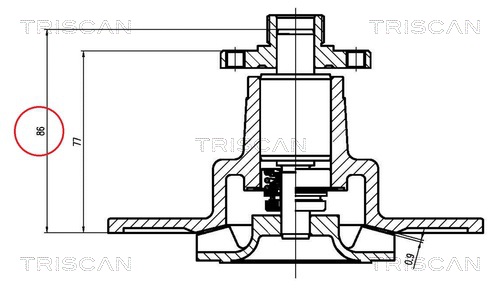 TRISCAN 8600 16062 Wasserpumpe, Motorkühlung