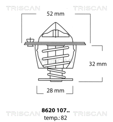 TRISCAN 8620 10782 Termostat, kylvätska