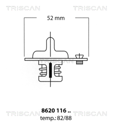 TRISCAN 8620 11688 Termostat, kylvätska