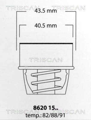 TRISCAN 8620 1591 Termostat, kylvätska