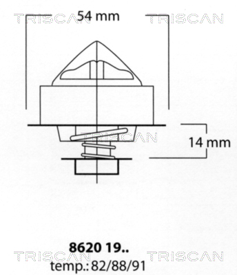 TRISCAN 8620 1982 Termostat, kylvätska