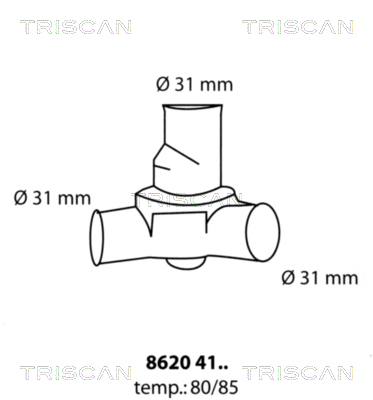 TRISCAN 8620 4180 Termostat, kylvätska