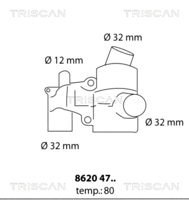 TRISCAN 8620 4780 Termostat, kylvätska