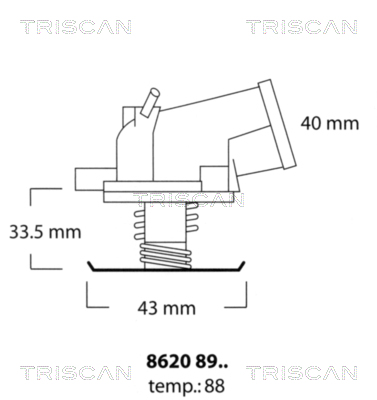 TRISCAN 8620 8988 Termostat, kylvätska