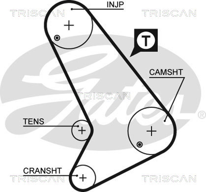 TRISCAN 8647 16019 Tand/styrremssats