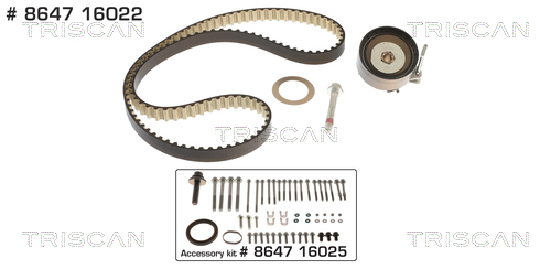 TRISCAN 8647 16022 Zahnriemensatz