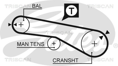TRISCAN 8647 43020 Tand/styrremssats