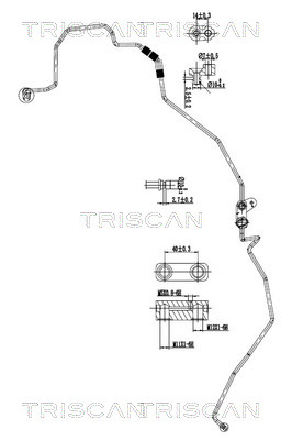 TRISCAN 9010 13001 Hochdruck-/Niederdruckleitung, Klimaanlage